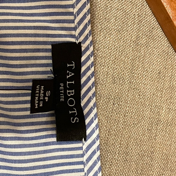 Talbots small-petite blue & white striped tunic NWT - Picture 5 of 7